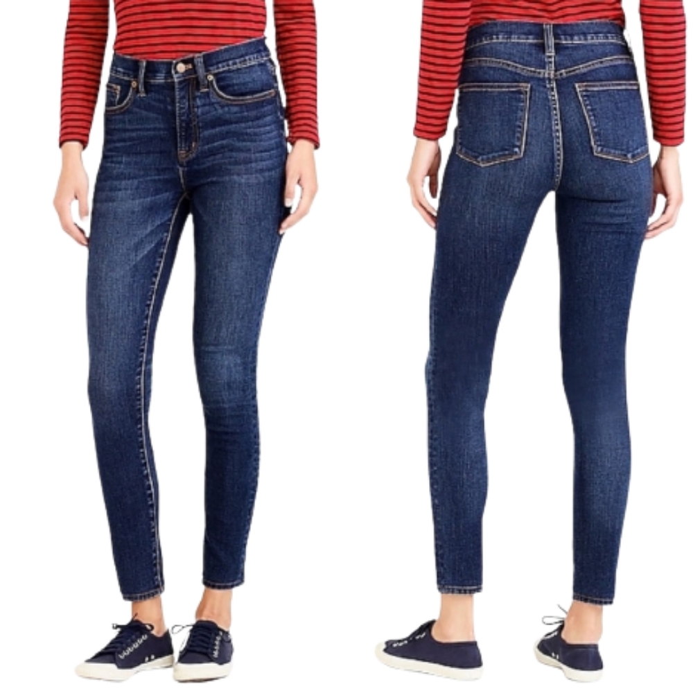 J. CREW Mercantile high-rise skinny jean in classic blue wash